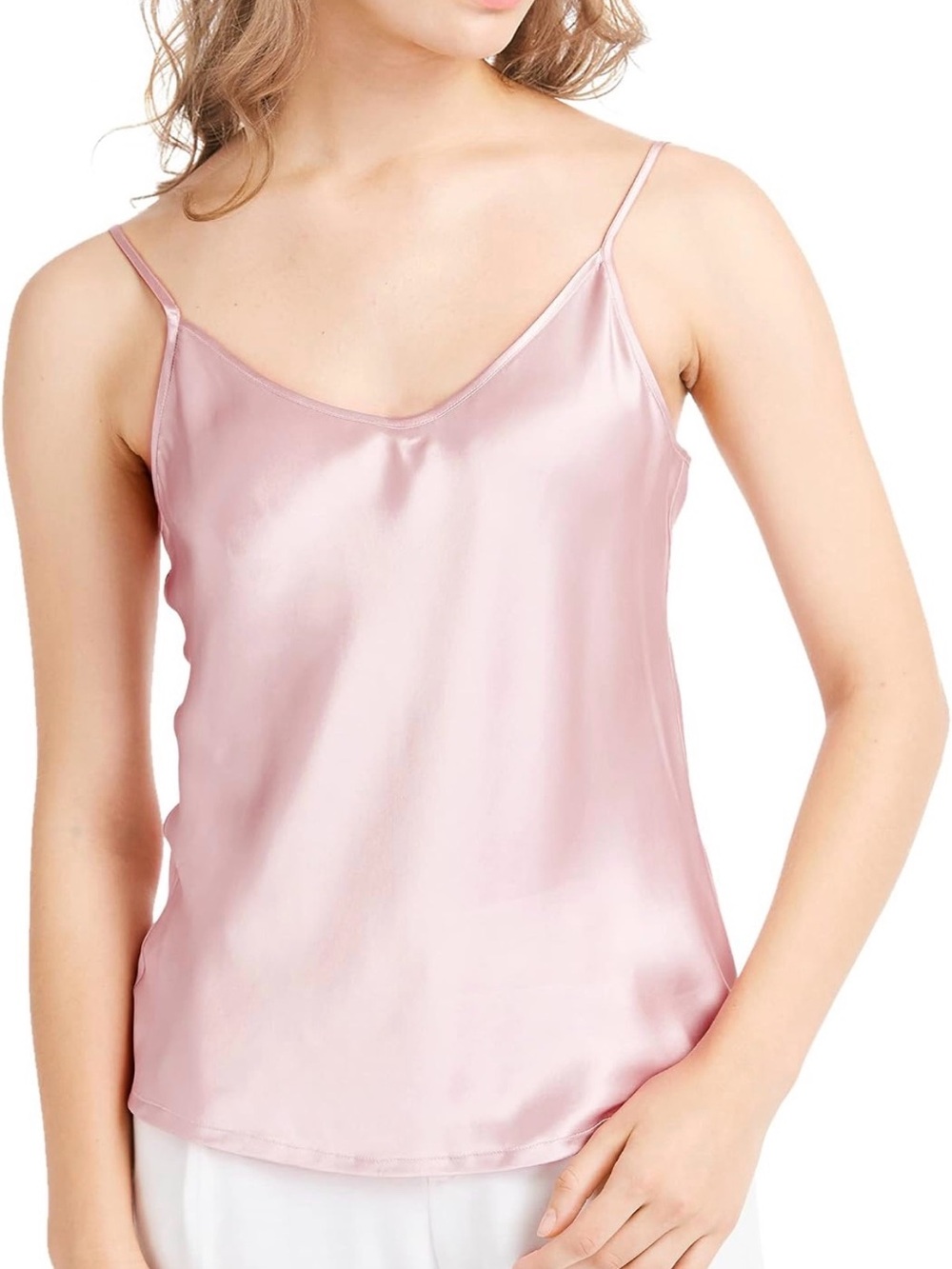 LILYSILK 100% Mulberry Silk Camisole Rosy Pink Size M NWT